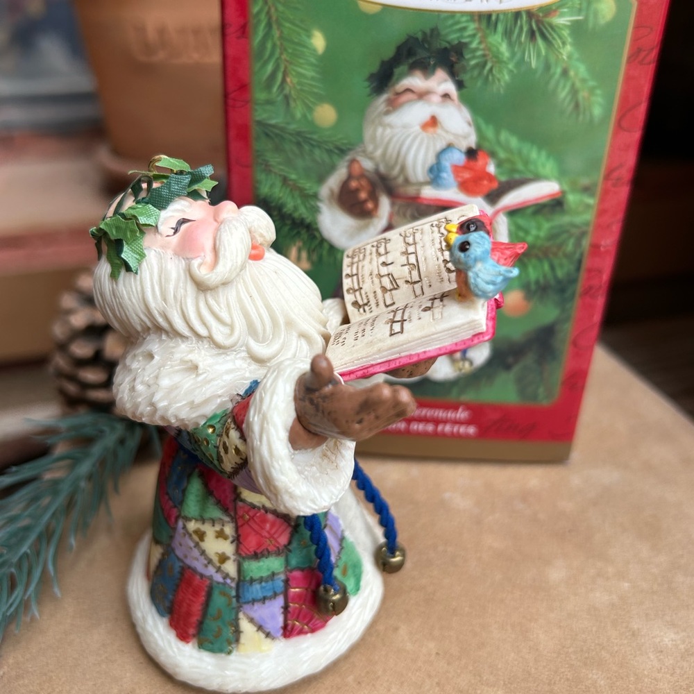 Hallmark Toy Shop Serenade Santa with Songbook Keepsake Ornament New in Box